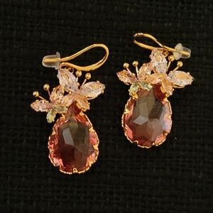 Butterfly zircon earrings